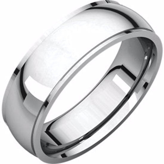 IRE13.5:100:P 14kt White 2.5mm Comfort Fit Edge Band 13.5