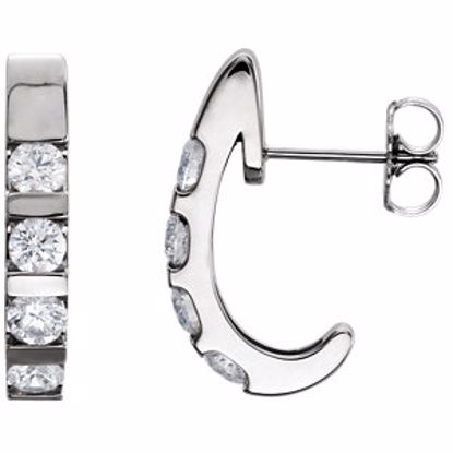 8983:600:P 14kt White 1 CTW Diamond Earrings