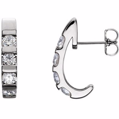 8983:603:P 14kt White 1 1/4 CTW Diamond Earrings