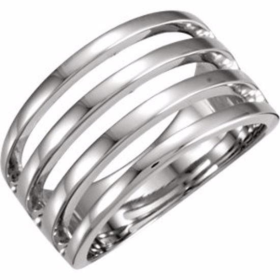 4508:5610:P 10kt White Ladies 10.3mm Bar Style Band