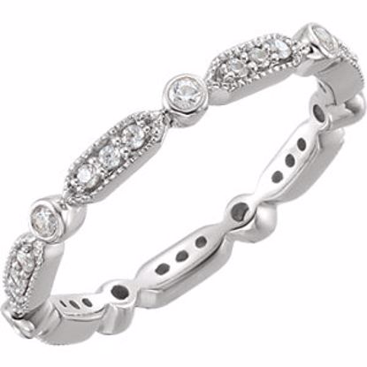 651707:107:P 14kt White 1/4CTW Diamond Eternity Band Size 6