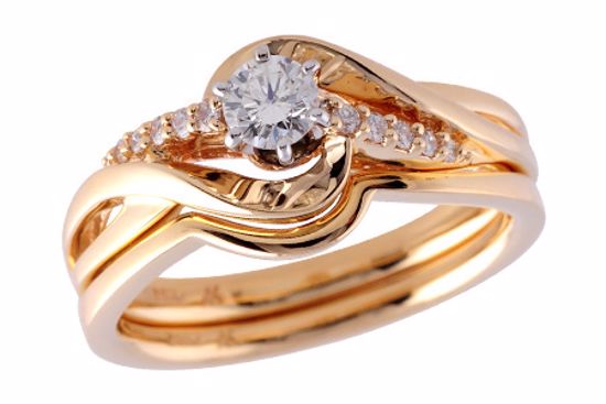 D239-40533_Y D239-40533_Y - 14KT Gold Two-Piece Wedding Set