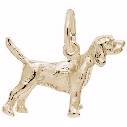 Picture of Beagle Charm Pendant - 14K Gold