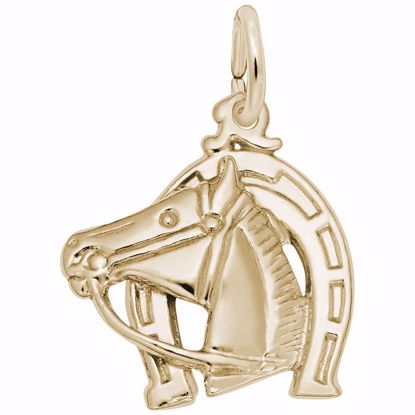 Picture of Horse Charm Pendant - 14K Gold