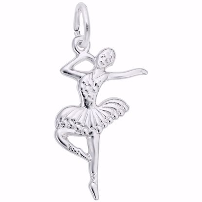 Picture of Ballet Dancer Charm Pendant - Sterling Silver