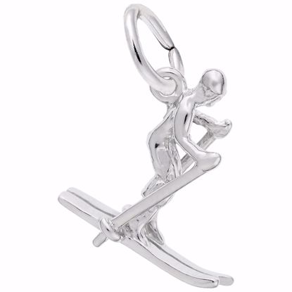 Picture of Skier Charm Pendant - Sterling Silver