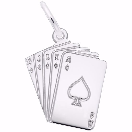 Picture of Cards Charm Pendant - Sterling Silver