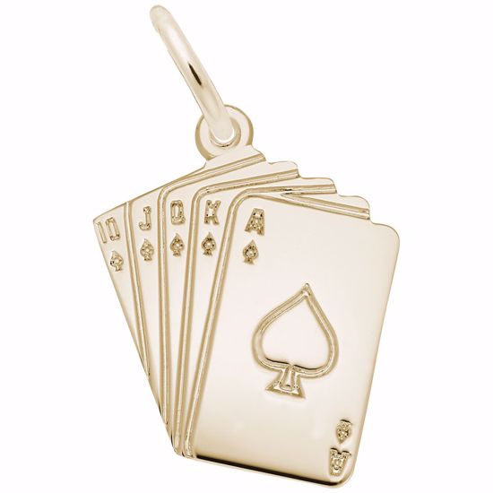 Picture of Cards Charm Pendant - 14K Gold