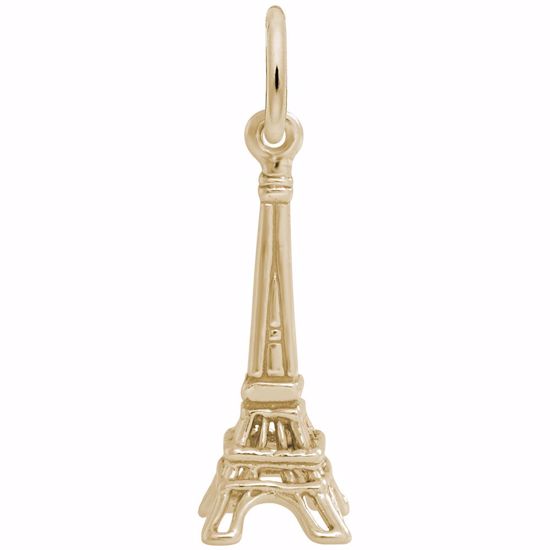 Picture of Eiffel Tower Charm Pendant - 14K Gold