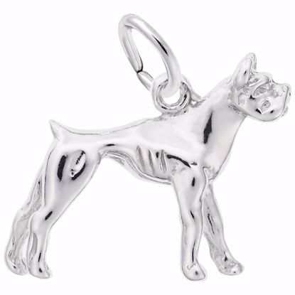 Picture of Boxer Charm Pendant - Sterling Silver