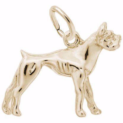 Picture of Boxer Charm Pendant - 14K Gold