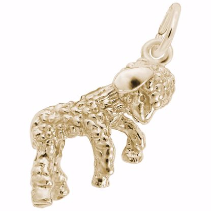 Picture of Lamb Charm Pendant - 14K Gold