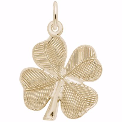 Picture of 4 Leaf Clover Charm Pendant - 14K Gold