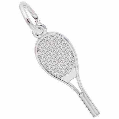 Picture of Tennis Racquet Charm Pendant - Sterling Silver