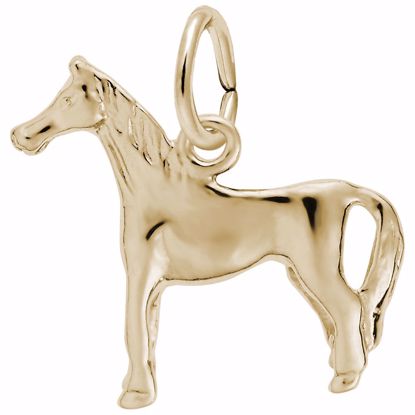 Picture of Horse Charm Pendant - 14K Gold