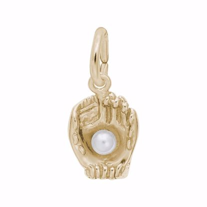 Picture of Baseball Glove Charm Pendant - 14K Gold