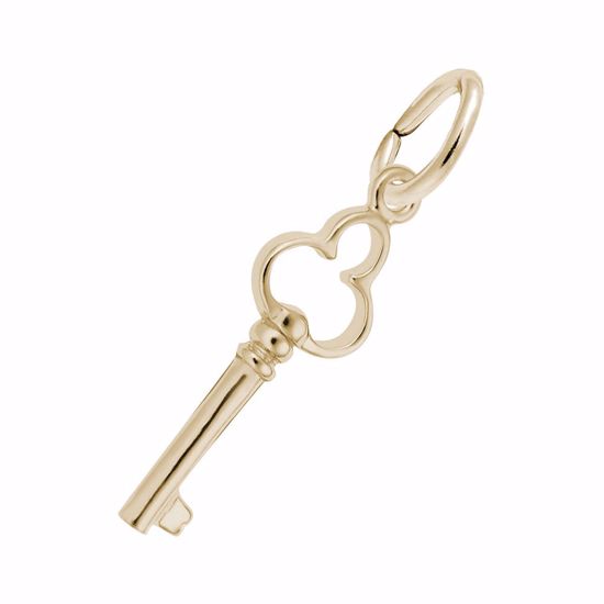 Picture of Key Charm Pendant - 14K Gold