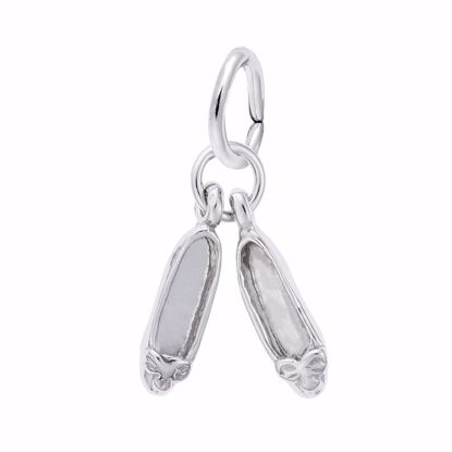 Picture of Ballet Shoes Charm Pendant - Sterling Silver