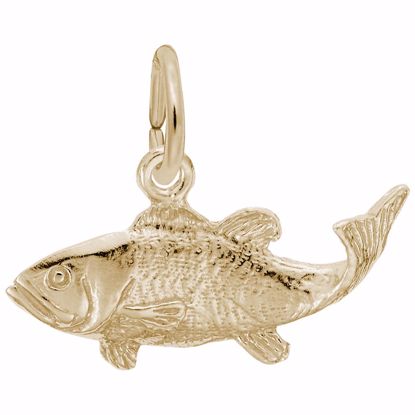 Picture of Fish Charm Pendant - 14K Gold