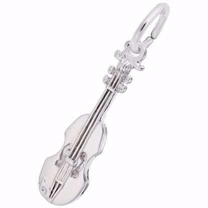 Picture of Violin Charm Pendant - Sterling Silver