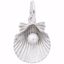 Picture of Shell With Pearl Charm Pendant - Sterling Silver