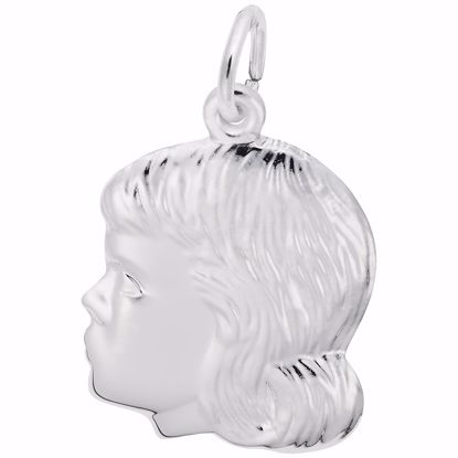 Picture of Girl Charm Pendant - Sterling Silver