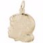 Picture of Girl Charm Pendant - 14K Gold