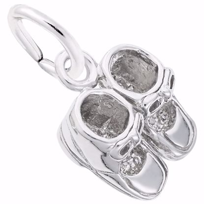 Picture of Baby Shoes Charm Pendant - Sterling Silver