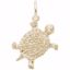 Picture of Turtle Charm Pendant - 14K Gold