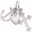 Picture of Faith, Hope, Charity Charm Pendant - Sterling Silver