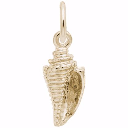 Picture of Shell Charm Pendant - 14K Gold