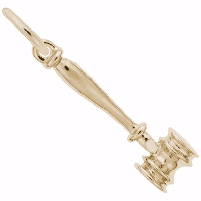 Picture of Gavel Charm Pendant - 14K Gold