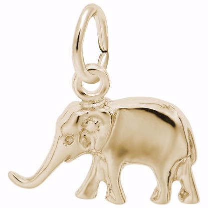 Picture of Elephant Charm Pendant - 14K Gold