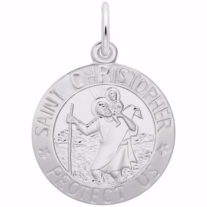 Picture of St. Christopher Charm Pendant - Sterling Silver