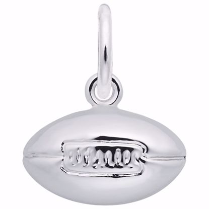 Picture of Football Charm Pendant - Sterling Silver