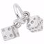 Picture of Dice Charm Pendant - Sterling Silver