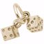Picture of Dice Charm Pendant - 14K Gold