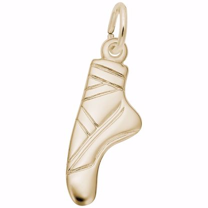 Picture of Ballet Slipper Charm Pendant - 14K Gold