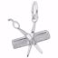 Picture of Comb & Scissors Charm Pendant - Sterling Silver