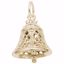 Picture of Filigree Bell Charm Pendant - 14K Gold