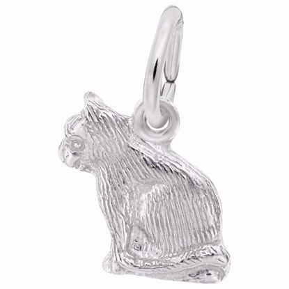 Picture of Cat Charm Pendant - Sterling Silver