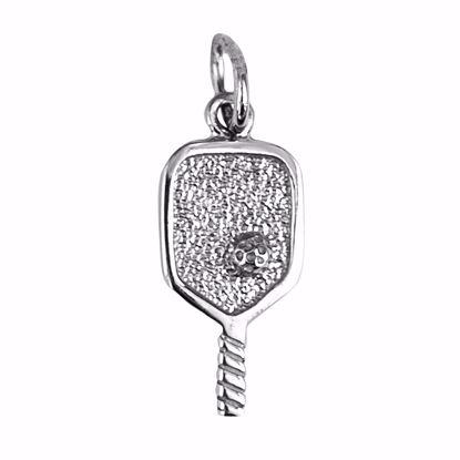 Picture of Pickleball Paddle Charm Pendant - Sterling Silver
