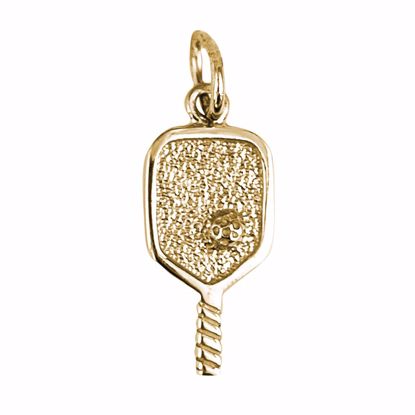 Picture of Pickleball Paddle Charm Pendant - 14K Gold