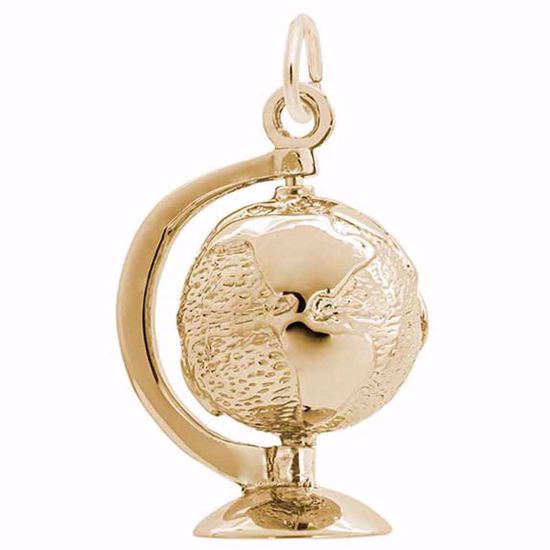 Picture of Globe Charm Pendant - 14K Gold