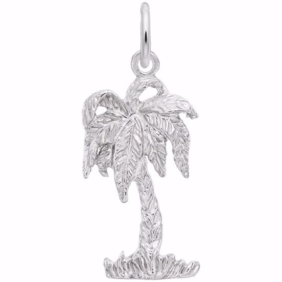 Picture of Palm Tree Charm Pendant - Sterling Silver