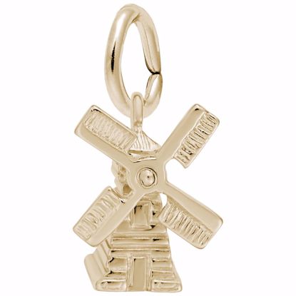 Picture of Windmill Charm Pendant - 14K Gold