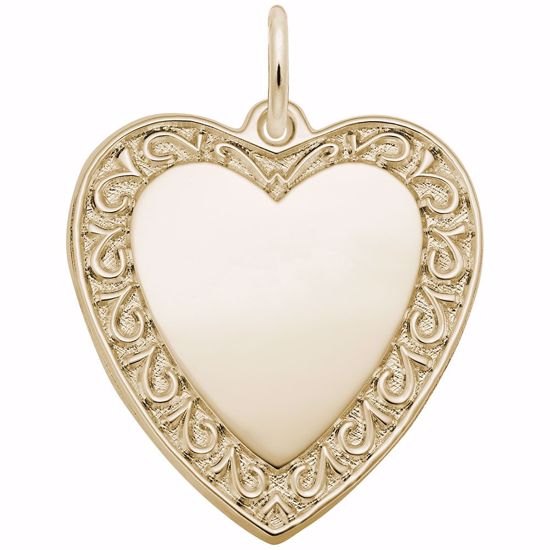 Picture of Heart Charm Pendant - 14K Gold