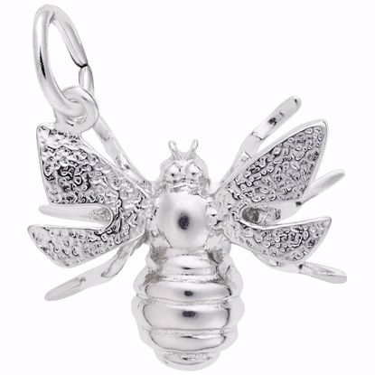Picture of Bee Charm Pendant - Sterling Silver