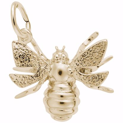 Picture of Bee Charm Pendant - 14K Gold