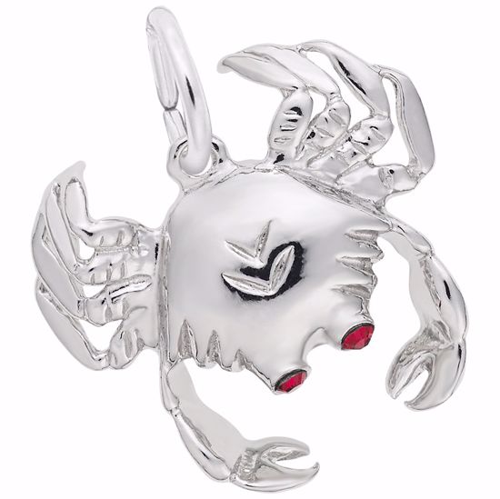 Picture of Crab Charm Pendant - Sterling Silver